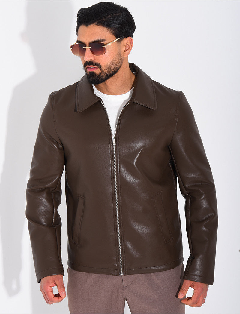 Veste en similicuir