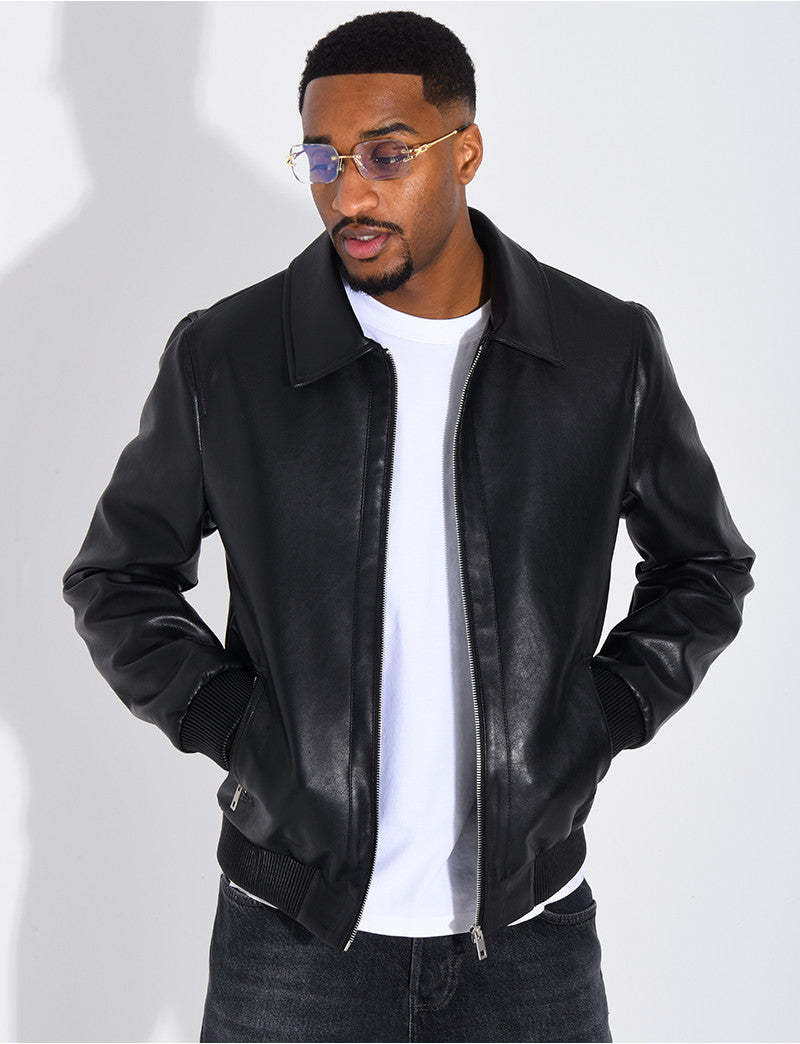 Veste en similicuir