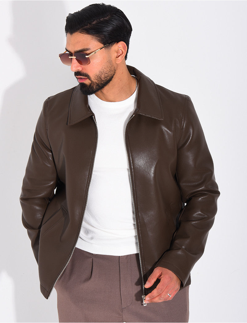 Veste en similicuir