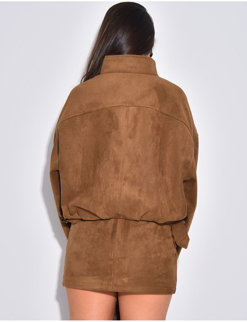 Bombers court et oversize en suédine