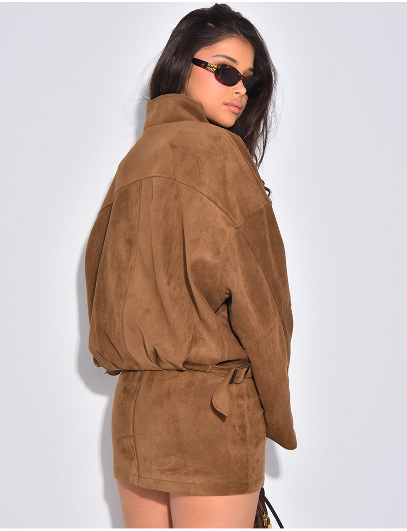 Bombers court et oversize en suédine