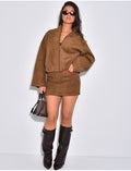 Bombers court et oversize en suédine