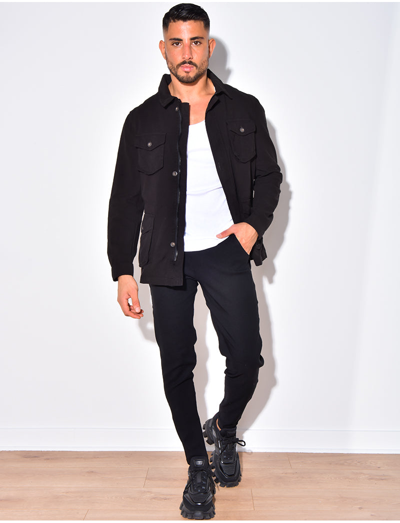 Veste fine à poches
