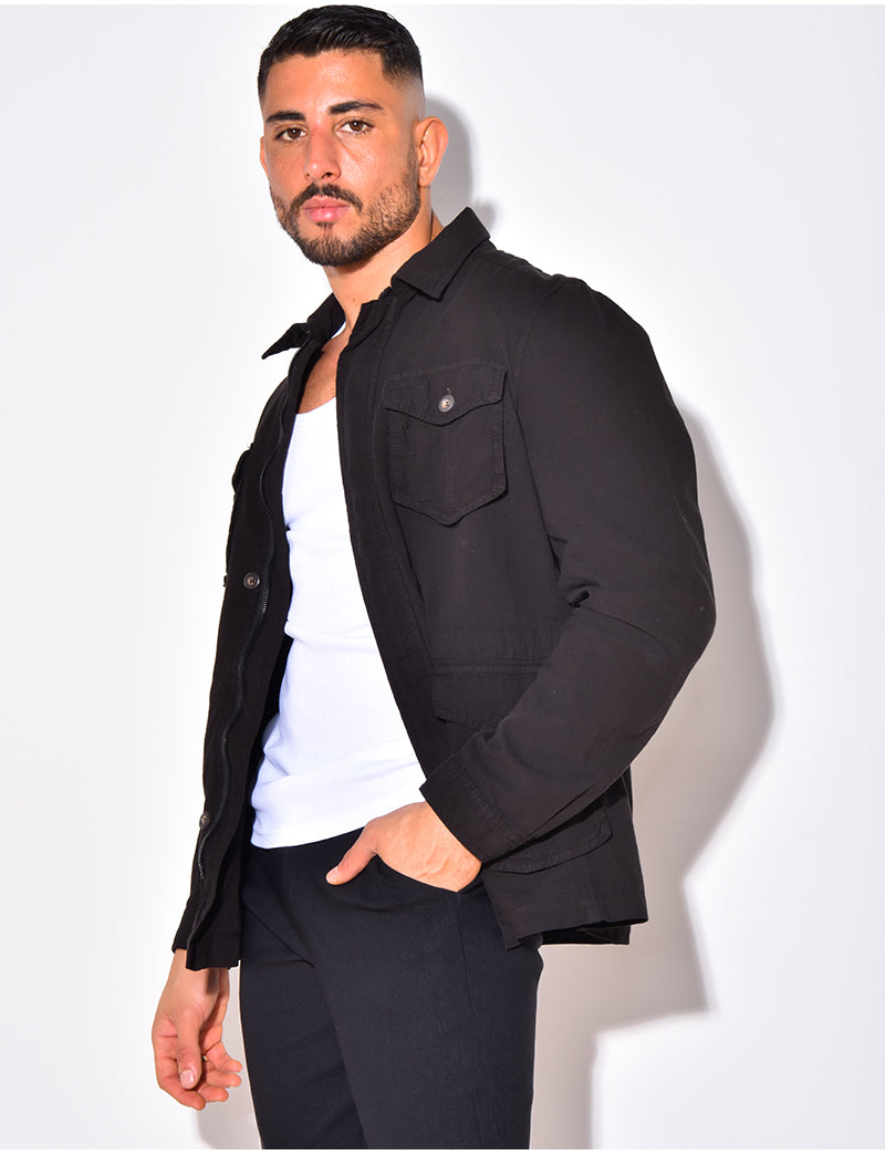 Veste fine à poches