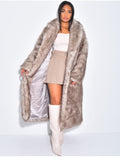 Manteau oversize à fourrure premium