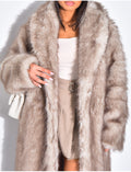 Manteau oversize à fourrure premium