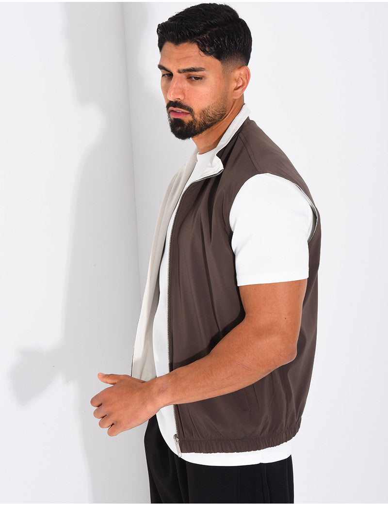 Veste sans manches réversible