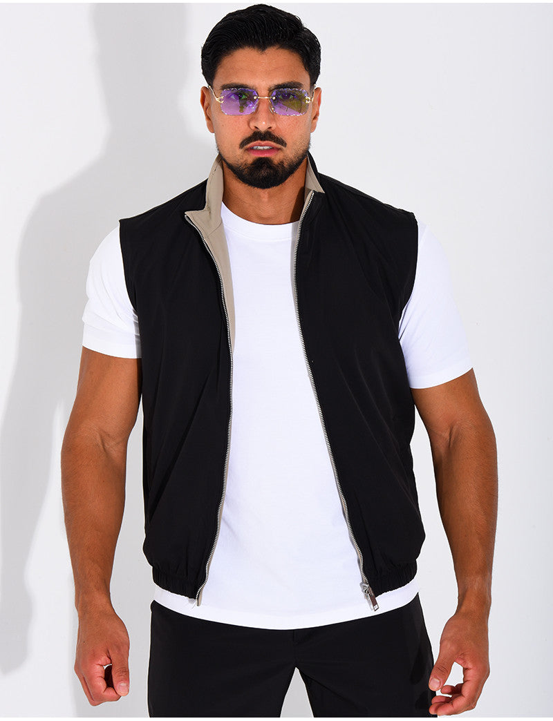 Veste sans manches reversible