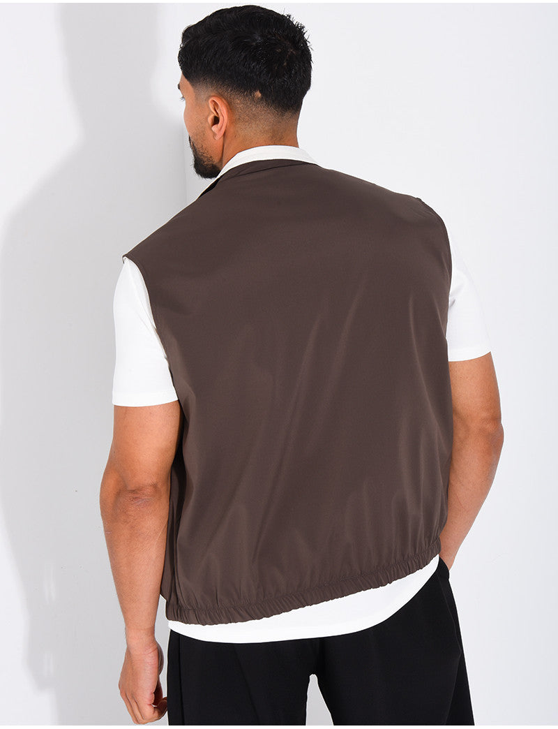 Veste sans manches réversible