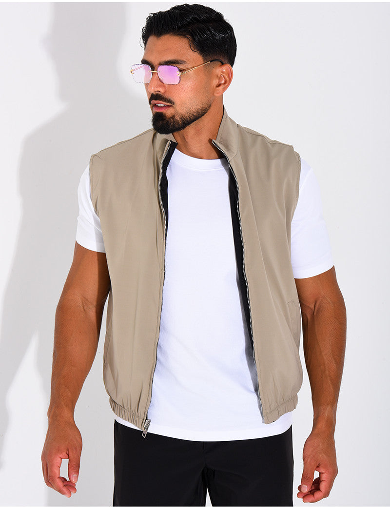 Veste sans manches reversible