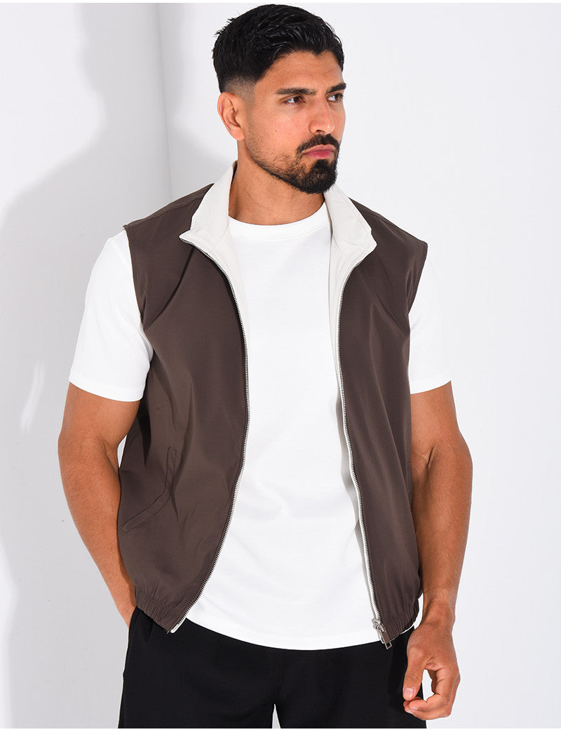 Veste sans manches réversible