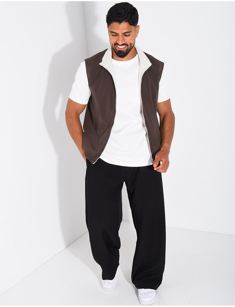 Veste sans manches réversible